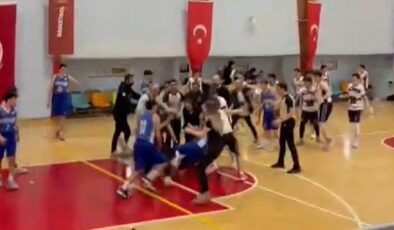 Basket sahası boks ringine döndü: 1 oyuncu yaralandı