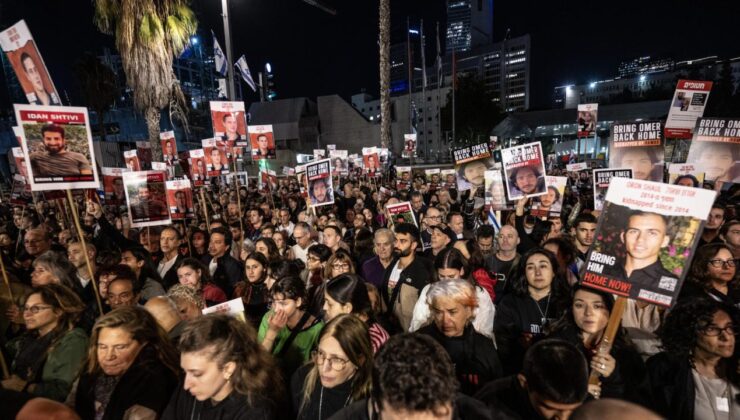 Kudüs ve Tel Aviv’de ‘Hamas ile esir takası yapılması’ talebiyle gösteri düzenledi