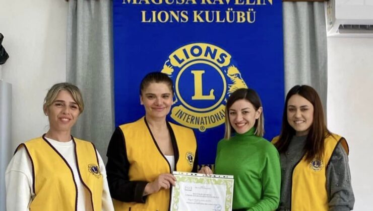 Mağusa Tavelin Lions’dan Görmezler Derneği’ne eğitim malzemesi