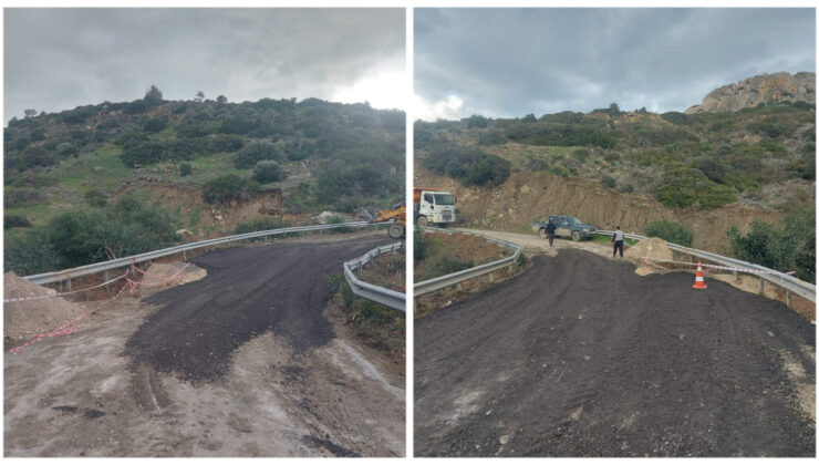 Kayalar-Sadrazamköy ana yolu yeniden trafiğe açıldı