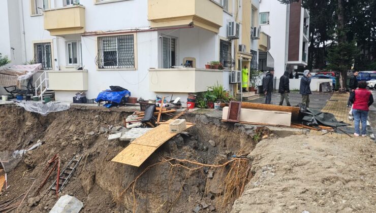 Girne’de bir inşaattaki toprak kayması nedeniyle 4 apartman boşaltılıyor