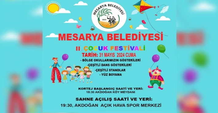 Mesarya Belediyesi 2. Çocuk Festivali yarın yapılıyor