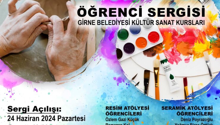 Girne Belediyesi Sanat Atölyesi öğrencilerinin sergisi pazartesi açılıyor