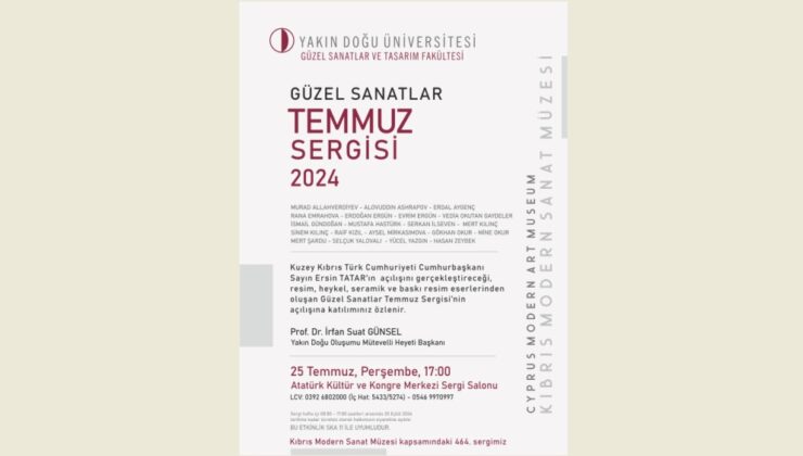 Güzel Sanatlar Temmuz Sergisi perşembe günü açılacak