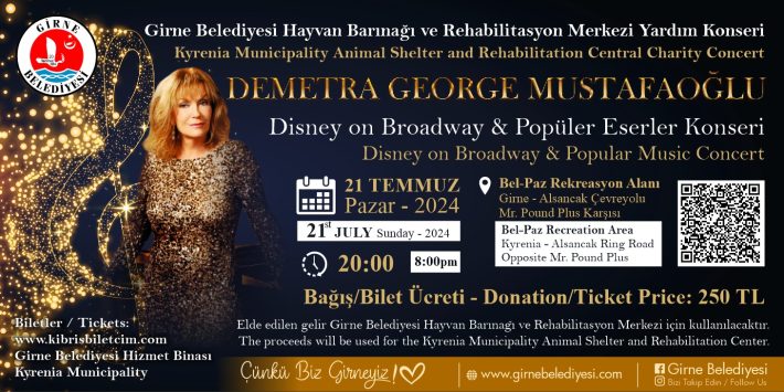 Soprano Demetra George Mustafaoğlu, 21 Temmuz’da Bel-Paz Rekreasyon Alanı’nda sahne alacak