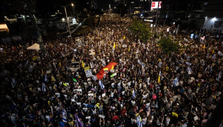 İsraillilerden Netanyahu hükümetine “ateşkes” protestosu