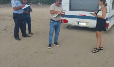 Karpaz Özel Çevre Koruma Bölgesi’ndeki 36 karavan sahibine ihbarname, 4 karavan sahibine cezai işlem…