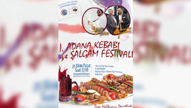 Beyarmudu’nda pazar günü Adana Kebabı ve Şalgam Festivali var