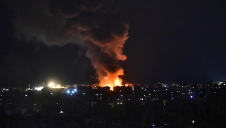 Katil İsrail, Dahiye’ye gece saatlerinde 30 hava saldırısı düzenledi