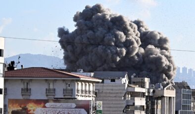 İşgalci İsrail, Beyrut’a bir dizi şiddetli hava saldırısı düzenledi