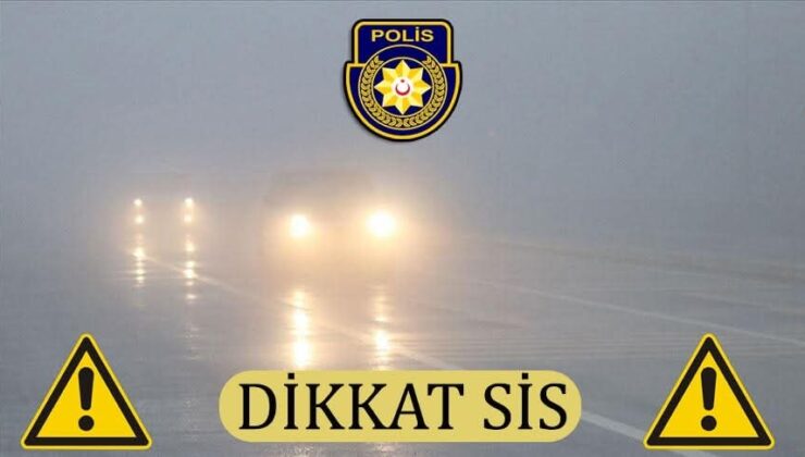 Yoğun sis trafikte sürüş güvenliğini etkiliyor