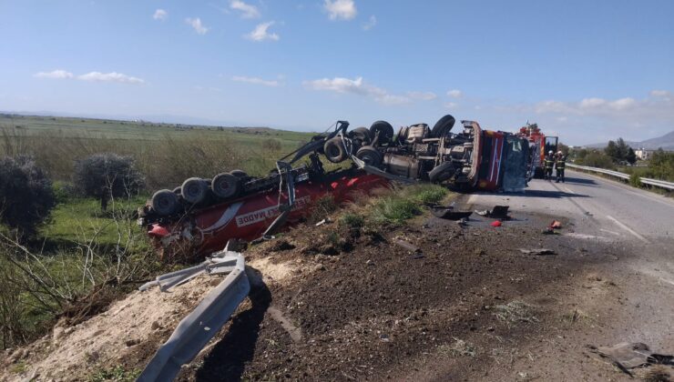 Petrol tankeri devrildi, yol trafiğe kapatıldı!