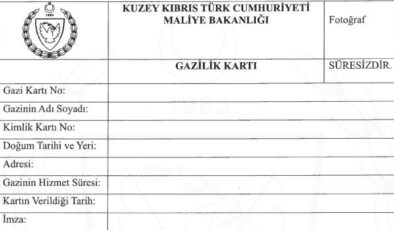 Gazilere ve gazi yakınlarına kart verilecek