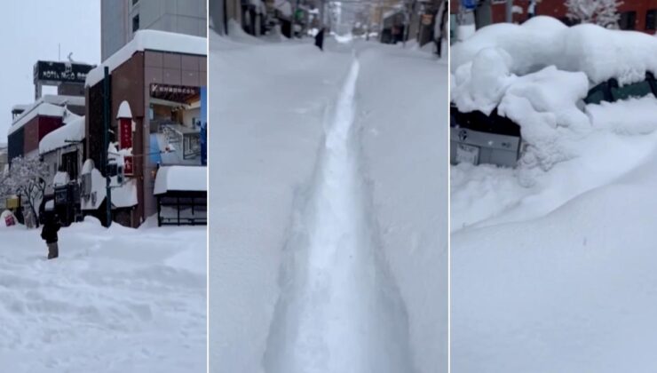 Japonya'nın kuzeyine rekor seviyede kar yağdı